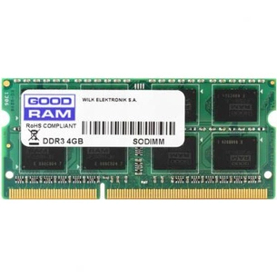 Модуль пам'яті для ноутбука SoDIMM DDR3 4GB 1600 MHz Goodram (GR1600S364L11/4G) зображення 1