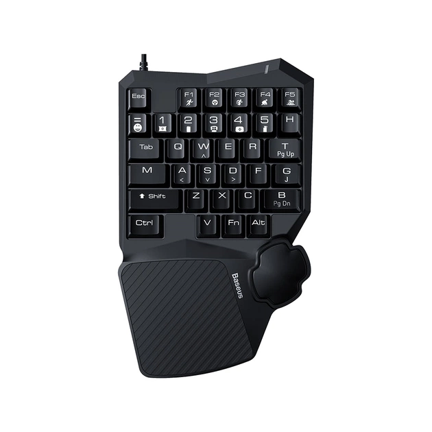 Клавіатура Baseus Gamo One-Handed Black (GMGK01-01) - зображення 1