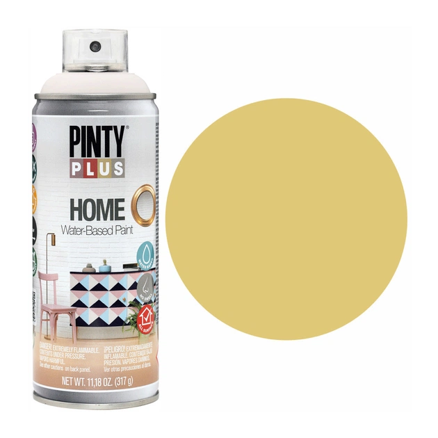 Фарба-аерозоль Pintyplus на водній основі HOME, Латунь, 400 мл (8429576269208) - изображение 1