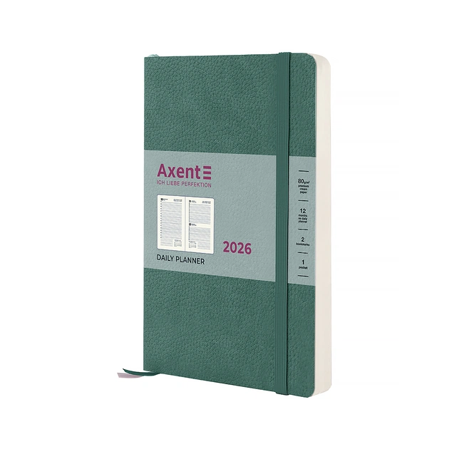 Тижневик Axent датований 2026 Partner Soft Skin, 145х210, сіро-лазурний (8810-26-48-A) - изображение 1
