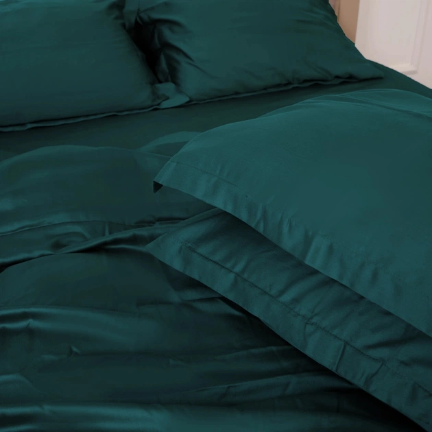 Постільна білизна MirSon Tencel №07 Emerald 220x240 King Size (2200009370977) - зображення 3