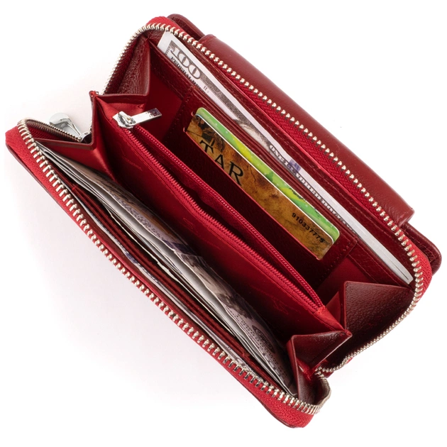 Гаманець ST Leather Зі шкіри Бордовий (19341) - изображение 7
