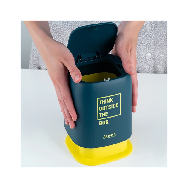 Кошик для паперів Axent Настільний контейнер для сміття, прямокутний, синій індіго (2133-47-A) - picture 7