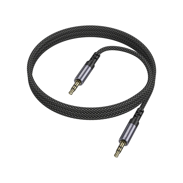 Кабель мультимедійний 3.5mm M to 3.5mm M 1.0m grey BOROFONE (6941991118968) - зображення 1
