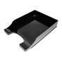 Лоток для паперів Economix горизонтальний Симетрія, пластик чорний (E31802-01) - зменшене зображення 1