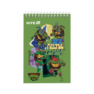 Блокнот Kite на спіралі Ninja Turtles А6, 48 аркушів, нелінований (NT25-196) зображення 1