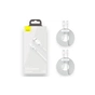 Дата кабель USB 2.0 AM to USB-C 1.5m 5A Simple WisdomKit (2PCS) white Baseus (TZCATZJ-02) - зменшене зображення 4
