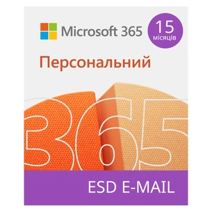 Офісний додаток Microsoft 365 Personal 32/64 AllLngSub PKLic 15 місяців Online Конверт (QQ2-01237-ESD) зображення 1