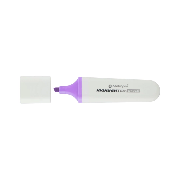 Маркер Centropen текстовий Highlighter Style 1-4,6 мм клин. пастельний ліловий (6252/57) - зображення 1