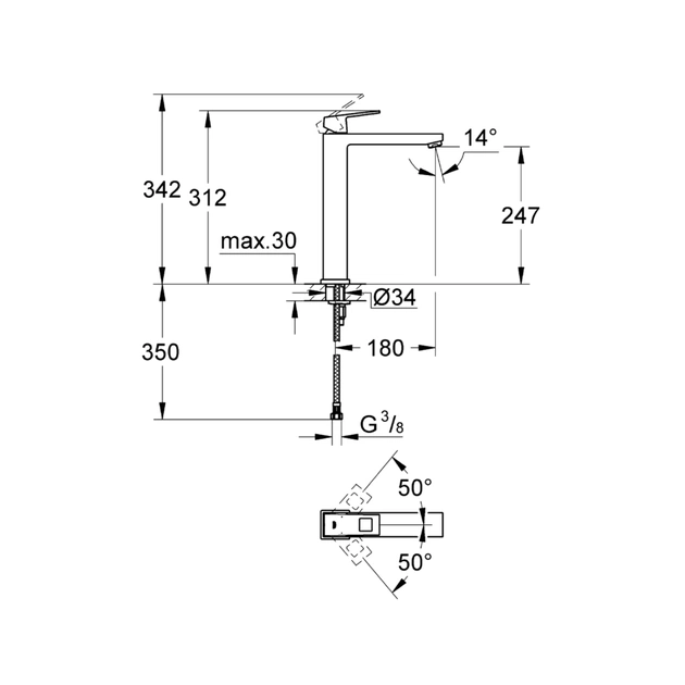 Змішувач Grohe Eurocube (23406000) - picture 9