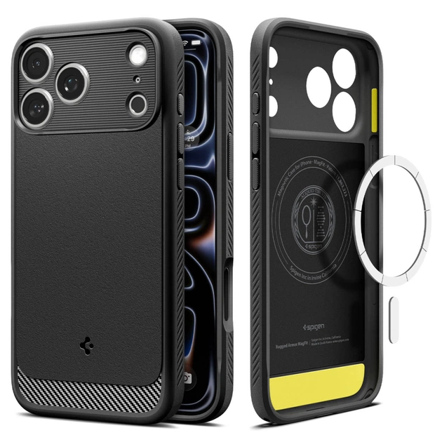 Чехол для мобильного телефона Spigen Rugged Armor MagSafe iPhone 18 Pro/17 Pro Matte Black (ACS12147) - изображение 1