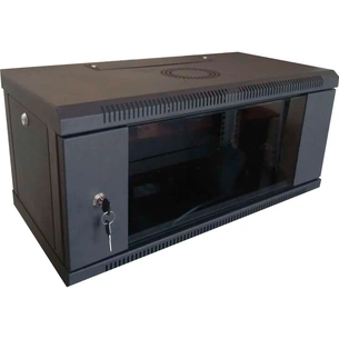 Шафа настінна Hypernet 4U 19" 600x450 (WMNC-4U-FLAT-BLACK) изображение 1