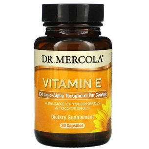 Вітамін Dr. Mercola Вітамін E, Vitamin E, 30 капсул (MCL-01508) зображення 1