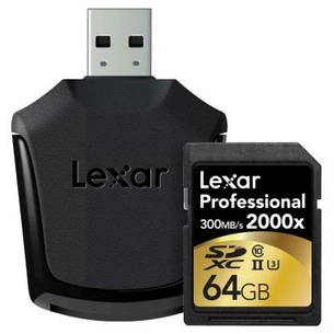 Карта пам'яті Lexar 64GB SDXC class 10 UHS-II U3 (LSD64GCRBEU2000R) зображення 1