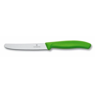Кухонний ніж Victorinox SwissClassic для овочів 11 см, хвилясте лезо, зелений (6.7836.L114) зображення 1