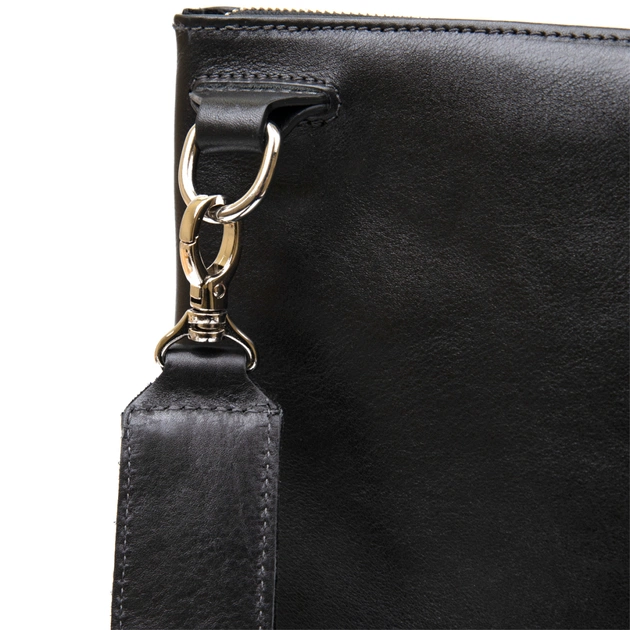 Сумка Grande Pelle Шкіряна чоловіча Чорна (11437) - зображення 5