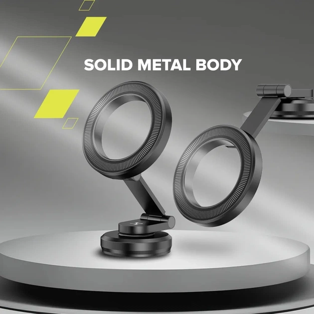 Універсальний автотримач Canyon Magnetic phone holder OnGrip 10 aluminum Black (CNS-CCHM10) - picture 11