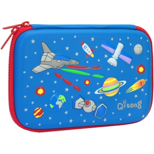 Пенал Cool For School з тисненням 1 відділення Блакитний (QT-5661-Blue) зображення 1