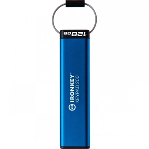 Флеш-накопичувач USB3.2 128GB Kingston IronKey Keypad 200 Type-C Blue (IKKP200C/128GB) зображення 1