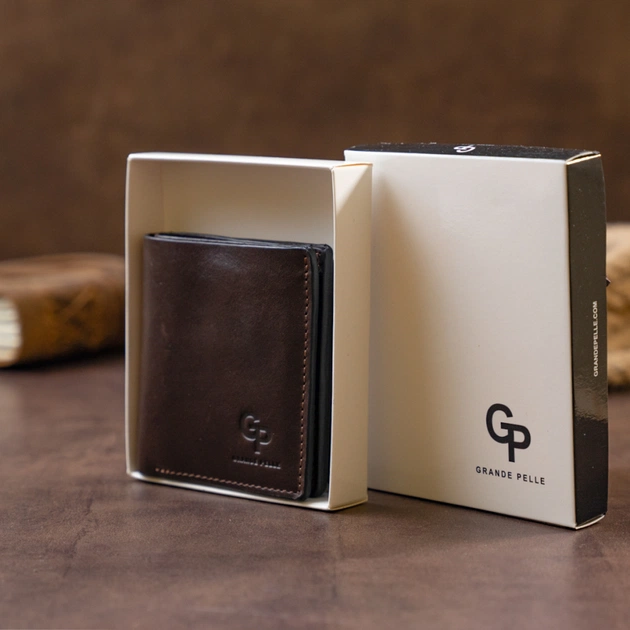 Портмоне Grande Pelle Шоколадне (11330) - зображення 12