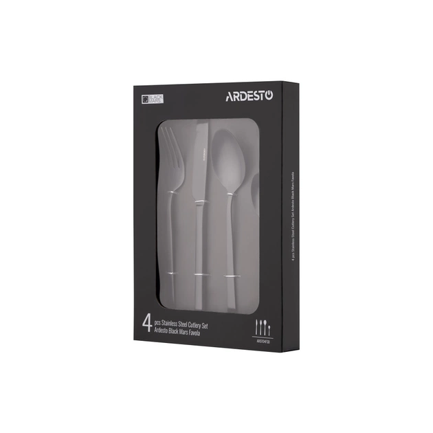 Набір столових приборів Ardesto Black Mars Favola 4 предмета Чорний (AR0704FSB) - picture 10