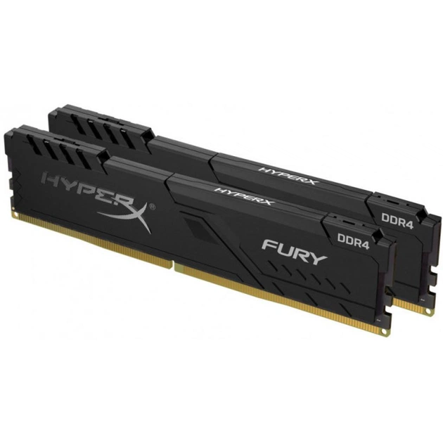 Модуль пам'яті для комп'ютера DDR4 8GB (2x4GB) 2666 MHz HyperX Fury Black Kingston Fury (ex.HyperX) (HX426C16FB3K2/8) - изображение 1