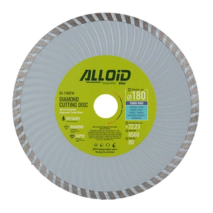 Круг отрезной Alloid алмазний, Turbo Wave, 180мм (DS-7180TW) изображение 1