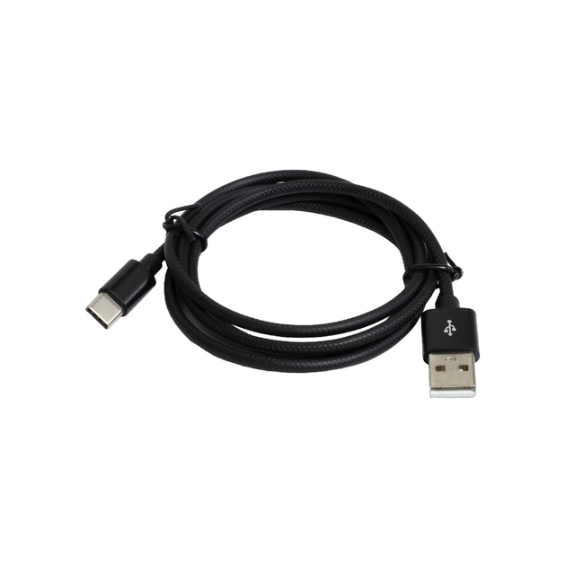 Дата кабель USB 2.0 AM to USB-C 1.0m 2.4A black Patron (CAB-PN-USB-TYPEC-1-B) - изображение 1