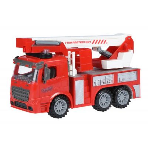Спецтехніка Same Toy инерционная Truck Пожарная машина с подъемным краном со свет (98-617AUt) - зображення 1