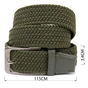 Ремінь Vintage Текстильний чоловічий Оливковий (20527) - зменшене зображення 4