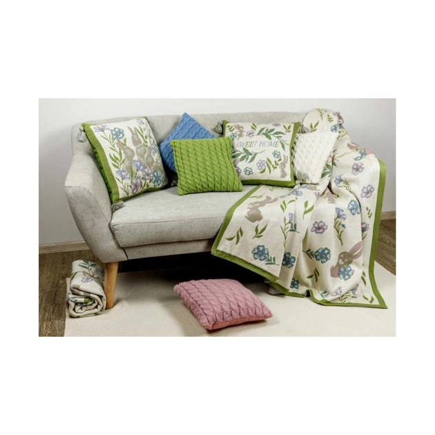 Наволочка Прованс декоративна в'язана Коси волошкова 45х45 (028638) - picture 4