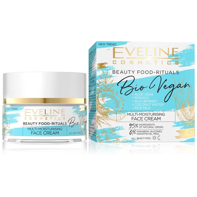 Крем для обличчя Eveline Cosmetics Bio Vegan Глибоко зволожуючий 50 мл (5901761986884) - зображення 1