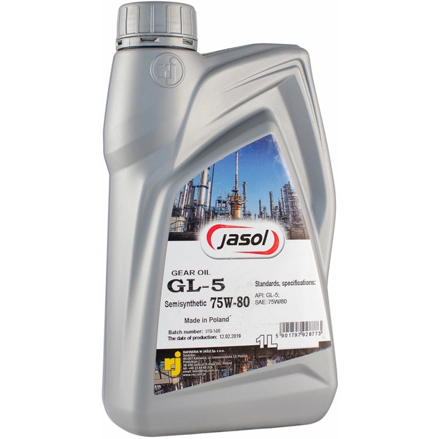 Трансмісійна олива JASOL GEAR OIL GL-5 75W-80 SEMISYNTHETIC, 1L (0325010) - изображение 1