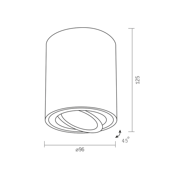 Світильник точковий Videx під лампу GU10 накладний Чорний (VL-SPF13A-B) - picture 2