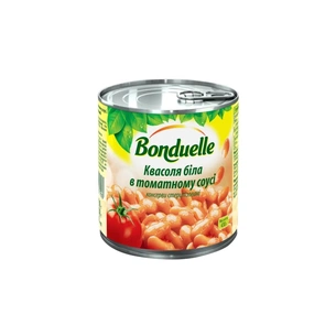 Овочева консервація Bonduelle Квасоля бiла в томатному соусі 400 г (3083680001793) picture 1