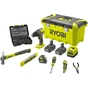 Шуруповерт Ryobi R18PD3-220TAH, ONE+, 2x2Ah, набір ручного інструменту, кейс (5133005506) - зменшене зображення 1
