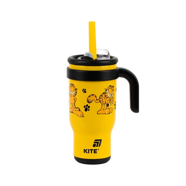 Поильник-непроливайка Kite Garfield термокружка з трубочкою, 530 мл (GF25-1266) - изображение 1