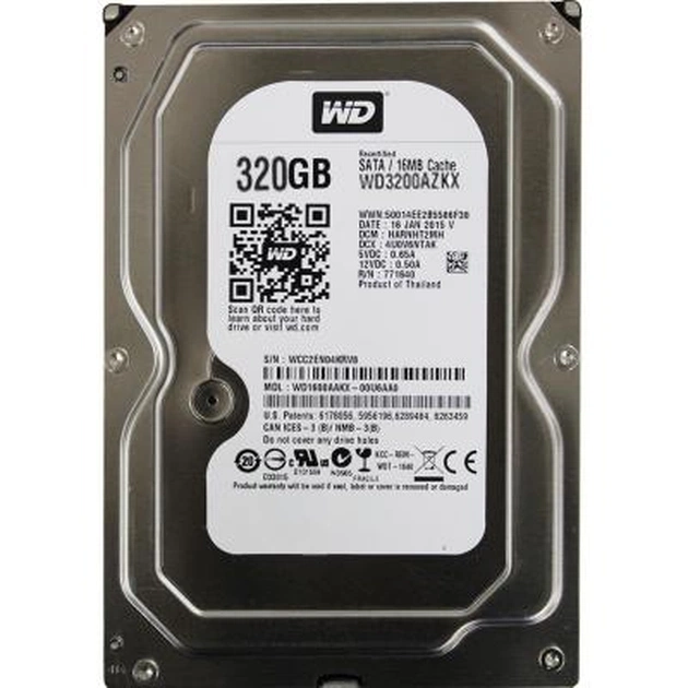 Жорсткий диск 3.5" 320Gb WD (# WD3200AZKX-FR #) - зображення 1
