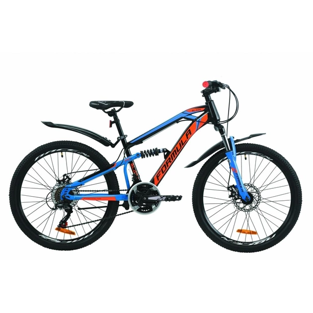 Велосипед Formula 24" BLAZE AM2 DD рама-14" St 2020 чорно-синій з помаранчевим (OPS-FR-24-199) - зображення 1