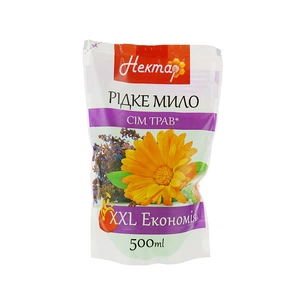 Рідке мило Нектар Сім трав дой-пак 500 мл (4820091145000) зображення 1