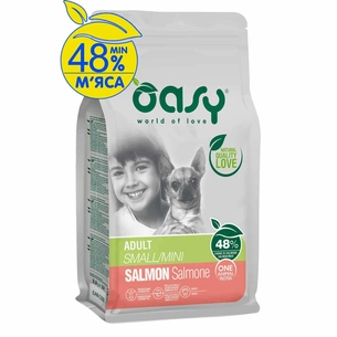 Сухий корм для собак OASY One Animal Protein ADULT Small/Mini з лососем 800 г (8053017348339) зображення 1
