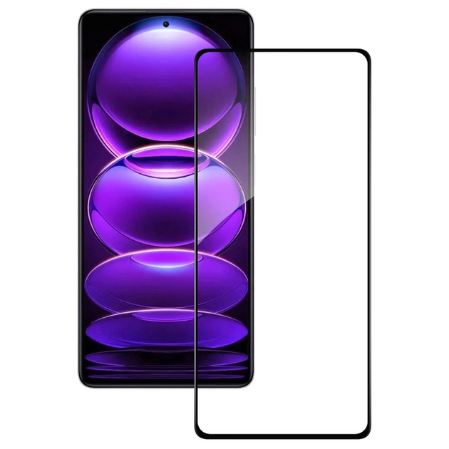 Стекло защитное ACCLAB Full Glue Xiaomi Redmi Note 12 Pro/12 Pro Plus Black (1283126549397) - изображение 1