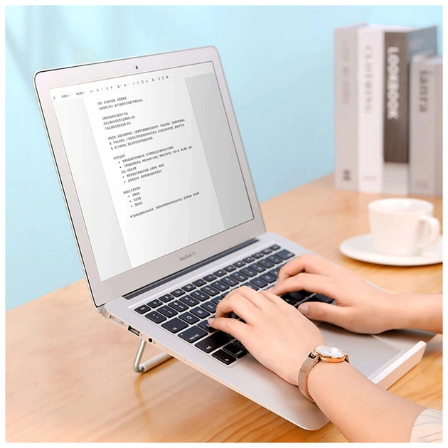 Підставка до ноутбука Ugreen LP230 Foldable Desktop Laptop Stand Silver (80348) - picture 7
