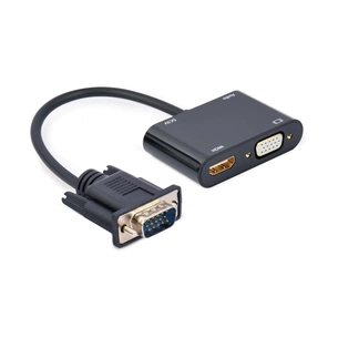 Перехідник Cablexpert VGA to HDMI/VGA+audio 3.5mm (A-VGA-HDMI-02) зображення 1