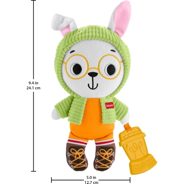 Погремушка Fisher-Price Зайка-обнимашка с прорезывателем (JLB87) - изображение 5