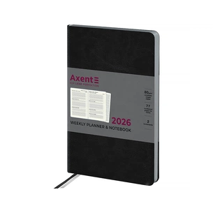 Тижневик Axent датований 2026 Partner City Soft 125х195, чорний (8521-26-01-A) зображення 1