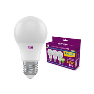 Лампочка ELM B60 12W PA10S E27 4000K 3шт. (18-0184) зображення 1