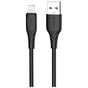 Дата кабель USB 2.0 AM to Lightning 2.0m 3A textured PVC black ColorWay (CW-CBUL095-BK) - зменшене зображення 1