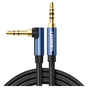 Кабель мультимедійний 3.5mm M to 3.5mm M 1.5m 90° corner AV112 blue Ugreen (60180) - preview 1