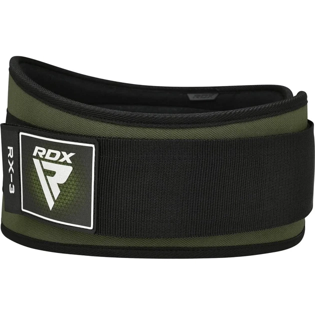 Атлетичний пояс RDX RX3 EVA Curve неопреновий Army Green L (WBE-RX3AG-L) - picture 8